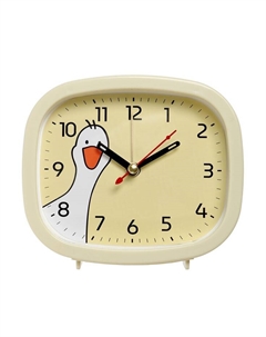 Будильник «Гусь», плавный ход, 12.5×10.5 см, жёлтый Рубин