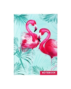 Колледж-тетрадь в твердой обложке 7БЦ, А4, 80 листов, Фламинго 1, блок в клетку, глянцевая ламинация Calligrata