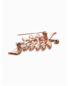 Брошь « Соло» веточка, цветная в золоте Qf