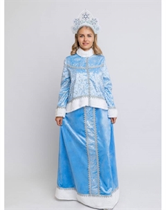 Карнавальный костюм новогодний «Снегурочка Настенька», жакет, сарафан, кокошник, размер 164-48 Пуговка