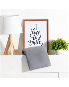 Плед Светло-серый 75*100 см, пл.160 г/м2, 100% п/э Экономь и я