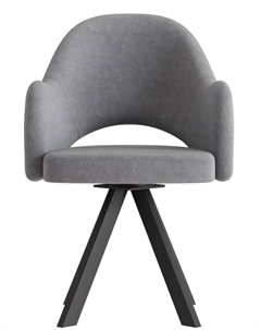 Стул КЛЕО сиденье Парма 1014 асфальт/ножки РОДЕО/черный матовый Столбург