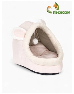 Домик для животных «Зайка», 31×30×28 см, розовый Пижон