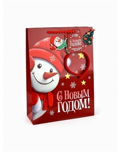 Пакет подарочный «Новогодняя сказка», с ободком, 31 х 11 х 40 см Дарите счастье