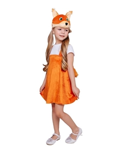 Карнавальный костюм «Белка Кнопочка», сарафан, шапка, размер 110-56 Пуговка