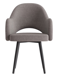 Стул КЛЕО сиденье Парма 1011 мокко/ножки СТЕЛС МЕТАЛЛ/черный матовый Столбург