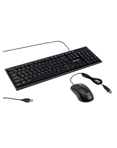 Комплект клавиатура и мышь Smartbuy ONE SBC-114282-K, проводной, мембранная, 2400 dpi, чёрный