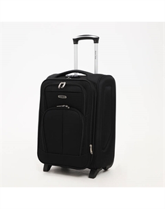 Чемодан малый 20" на молнии, с расширением, цвет чёрный Goran tomp