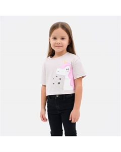 Футболка детская укороченная "Unicorn" р.34 (122-128) Kaftan