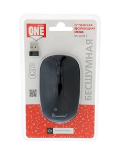Мышь Smartbuy ONE 262AG, беспроводная, оптическая, 4 кнопки, 1600 dpi, USB, 1хАА, чёрная