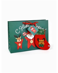 Пакет подарочный «С Новым годом», снеговик, 31 × 40 × 11 см Дарите счастье