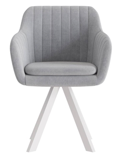 Стул Тревис XL сиденье Парма 1013 серый/ножки РОДЕО/белый матовый Столбург