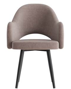 Стул КЛЕО сиденье Парма 1004 какао/ножки СТЕЛС МЕТАЛЛ/черный матовый Столбург