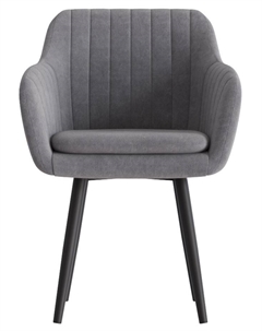 Стул Тревис XL сиденье Парма 1014 асфальт/ножки СТЕЛС МЕТАЛЛ/черный матовый Столбург