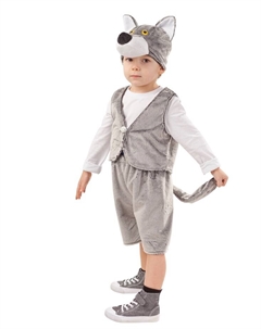 Карнавальный костюм «Волчонок Фомка», жилет, шорты, шапка, размер 110-56 Пуговка