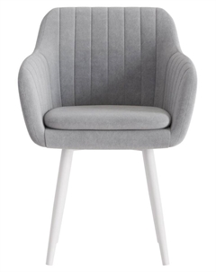 Стул Тревис XL сиденье Парма 1013 серый/ножки СТЕЛС МЕТАЛЛ/белый матовый Столбург