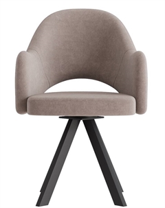 Стул КЛЕО сиденье Парма 1004 какао/ножки РОДЕО/черный матовый Столбург