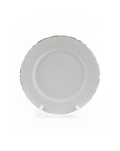 Тарелка десертная Rococo «Отводка платина», d=19 см Cmielow