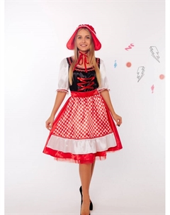 Карнавальный костюм «Красная Шапочка»: платье, шапка, р-р. 48 Пуговка