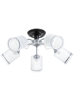 Люстра "Новелла" 5хЕ27 40т чёрно-хромовый 58х58х27 см Bayerlux