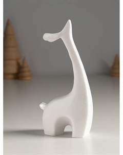 Фигурка «Оленёнок», 17.5×8.5×4.5 см, белый с посеребрением Хорошие сувениры