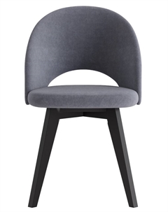 Стул Шадэ сиденье Парма 1016 темно-серый/ножки СТАНДАРТ МАССИВ/черный матовый Столбург