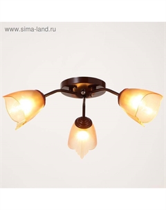 Люстра «Оникс» 3×15 Вт E27 коричневый 50×50×15 см Bayerlux