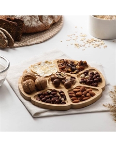 Менажница «Соты», 25×25×1.3 см бамбук Доляна