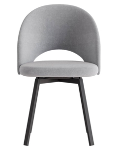 Стул Шадэ сиденье Парма 1013 серый/ножки РИЛЛИ поворотные/черный матовый Столбург