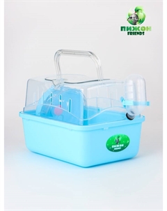 Клетка-переноска для грызунов, 23×17×16 см, бирюзовая Пижон