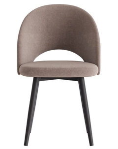 Стул Шадэ сиденье Парма 1004 какао/ножки СТЕЛС МЕТАЛЛ/черный матовый Столбург