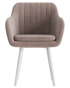 Стул Тревис XL сиденье Парма 1004 какао/ножки СТЕЛС МЕТАЛЛ/белый матовый Столбург