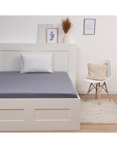 Простыня на резинке 1.5-спальная «», 160×200+25 см, серая, кулирка Мерцана