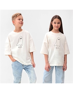 Футболка детская : Exclusive print, цвет молочный, рост 116 см Minaku
