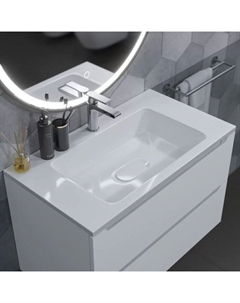 Раковина полувстраиваемая Uperwood Modul 80 см, прямоугольная