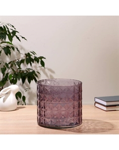 Ваза «Скандик лиловый Эмилия-1», h=19.5 см, d=19.5 см, стекло Evis