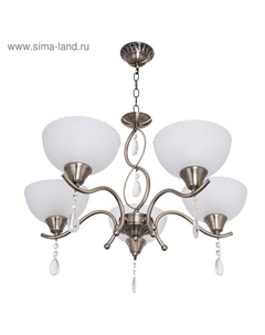 Люстра «Лаура» 5 ламп E27 60 Вт античная бронза 60×60×49-70 см Экономсвет