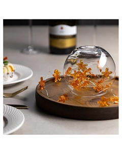 Гирлянда «Нить» 2 м роса с насадками «Пряничный человечек», IP20, серебристая нить, 20 LED, 2 режима, батарейки ААх2 (нет в комплекте), свечение тёплое белое Luazon lighting