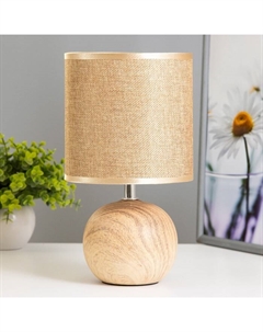 Настольная лампа «Линен» E14 40 Вт коричневый 15×15×28 см Risalux