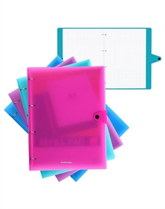 Тетрадь на кольцах А4, 80 листов в клетку «Glance Vivid», пластиковая обложка, блок офсет, белизна 100%, МИКС Erichkrause