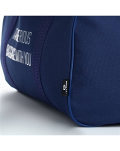 Сумка дорожная на молнии, с подкладкой, длинный ремень, маленький размер, синяя Textura