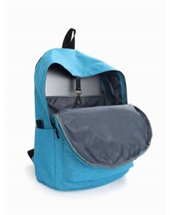 Рюкзак школьный на молнии, с карманами, однотонный, размер 33×20×46 см, синий Fulldorn