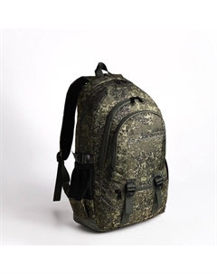 Рюкзак туристический, 22 л, 2 отдела на молниях, 5 наружных карманов, «», цвет камуфляж/хаки Зфтс