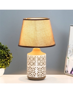 Лампа настольная 16009/1 E14 40 Вт бело-шоколадный 24×24×40 см Risalux