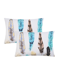 Комплект наволочек «. Перья», 50×70 см, 2 шт., поплин, хлопок 100% Этель