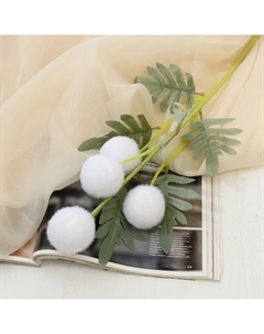 Цветы искусственные «Шарики Смикка», 6×57 см, белые Poetry in flowers