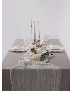 Дорожка на стол «» Ethereality, белая, 90×300 см Этель