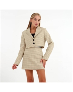 Пиджак женский укороченный, размер 46, бежевый Mist
