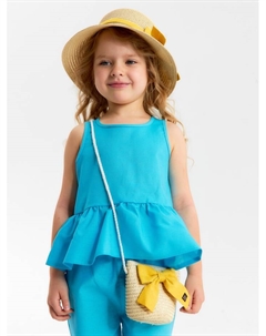 Блузка для девочки,, голубая, рост 98 см Minaku