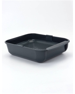 Туалет для кошек Марсель глубокий с сеткой 50×34.5×12 см (полипропилен) серый Пижон